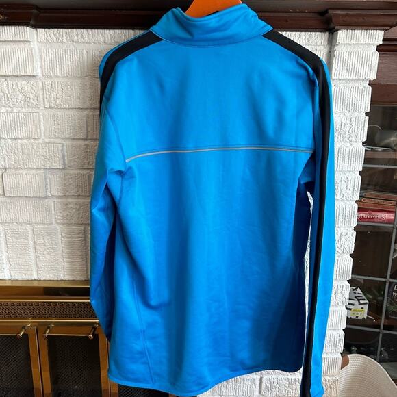 Nike Running Dri-Fit Blue Full Zip Up Long Sleeve Pocket Sweatshirt Jacket M - Picture 4 of 5